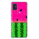 Samsung Galaxy A51 5G Summer Watermelon Sugar Vacation Tropical Fruit Pink Green Hybrid Protective Phone Case Cover