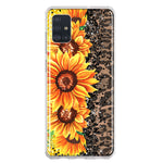 Samsung Galaxy A51 5G Yellow Summer Sunflowers Brown Leopard Honeycomb Hybrid Protective Phone Case Cover