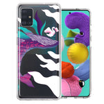 Samsung Galaxy A51 Mystic Floral Whale Design Double Layer Phone Case Cover