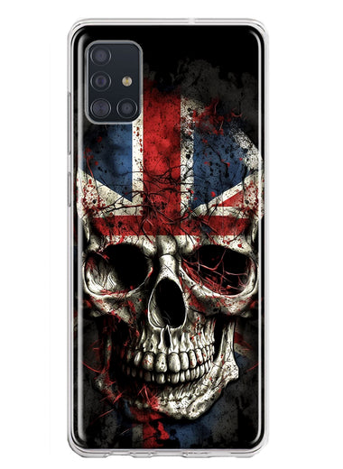 Samsung Galaxy A51 5G British UK Flag Skull Hybrid Protective Phone Case Cover