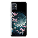 Samsung Galaxy A51 5G Kawaii Manga Pink Cherry Blossom Full Moon Hybrid Protective Phone Case Cover