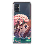 Samsung Galaxy A51 5G Kawaii Manga Pink Cherry Blossom Japanese Girl Boat Hybrid Protective Phone Case Cover