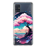 Samsung Galaxy A31 Kawaii Manga Pink Cherry Blossom Japanese Sky Floral Ocean Hybrid Protective Phone Case Cover