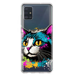 Samsung Galaxy A31 Cool Cat Oil Paint Pop Art Hybrid Protective Phone Case Cover