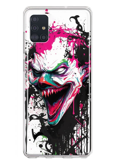 Samsung Galaxy A51 5G Evil Joker Face Painting Graffiti Hybrid Protective Phone Case Cover