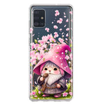 Samsung Galaxy A51 Cute Pink Cherry Blossom Gnome Spring Floral Flowers Double Layer Phone Case Cover