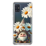 Samsung Galaxy A51 5G Cute Gnome White Daisy Flowers Floral Hybrid Protective Phone Case Cover