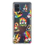Samsung Galaxy A31 Colorful Neon Glow Rainbow Gnomes Painting Hybrid Protective Phone Case Cover