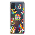 Samsung Galaxy A51 Colorful Neon Glow Rainbow Gnomes Painting Hybrid Protective Phone Case Cover