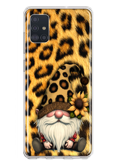Samsung Galaxy A51 5G Gnome Sunflower Leopard Hybrid Protective Phone Case Cover