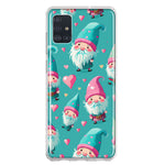 Samsung Galaxy A51 5G Turquoise Pink Hearts Gnomes Hybrid Protective Phone Case Cover