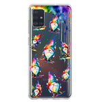 Samsung Galaxy A51 Neon Water Painting Colorful Splash Gnomes Hybrid Protective Phone Case Cover