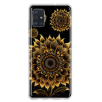 Samsung Galaxy A51 5G Mandala Geometry Abstract Sunflowers Pattern Hybrid Protective Phone Case Cover