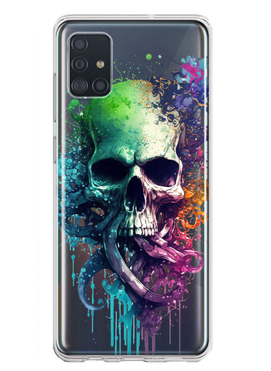 Samsung Galaxy A51 5G Fantasy Octopus Tentacles Skull Hybrid Protective Phone Case Cover