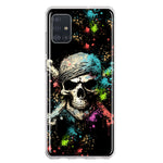 Samsung Galaxy A51 5G Fantasy Paint Splash Pirate Skull Hybrid Protective Phone Case Cover