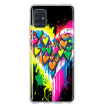 Samsung Galaxy A51 5G Colorful Rainbow Hearts Love Graffiti Painting Hybrid Protective Phone Case Cover
