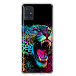 Samsung Galaxy A31 Neon Rainbow Glow Colorful Leopard Hybrid Protective Phone Case Cover