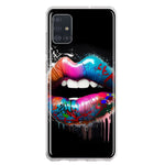 Samsung Galaxy A51 5G Colorful Lip Graffiti Painting Art Hybrid Protective Phone Case Cover