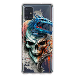 Samsung Galaxy A51 Fantasy Blue Dragon Dream Skull Double Layer Phone Case Cover