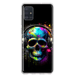 Samsung Galaxy A51 5G Fantasy Skull Headphone Colorful Pop Art Hybrid Protective Phone Case Cover