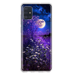 Samsung Galaxy A51 5G Spring Moon Night Lavender Flowers Floral Hybrid Protective Phone Case Cover