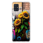 Samsung Galaxy A51 5G Sunflowers Graffiti Painting Art Hybrid Protective Phone Case Cover