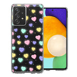 Samsung Galaxy A52 Valentine's Day Heart Candies Polkadots Design Double Layer Phone Case Cover