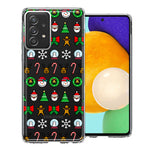 Samsung Galaxy A53 Classic Christmas Polka Dots Santa Snowman Reindeer Candy Cane Design Double Layer Phone Case Cover