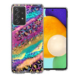 Samsung Galaxy A52 Leopard Paint Colorful Beautiful Abstract Milkyway Double Layer Phone Case Cover