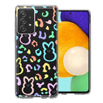 Samsung Galaxy A52 Leopard Easter Bunny Candy Colorful Rainbow Double Layer Phone Case Cover