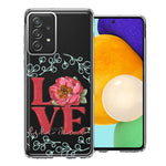 Samsung Galaxy A52 Love Like Jesus Flower Text Christian Double Layer Phone Case Cover