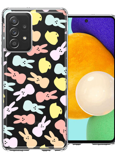 Samsung Galaxy A52 Pastel Easter Polkadots Bunny Chick Candies Double Layer Phone Case Cover