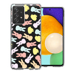 Samsung Galaxy A52 Pastel Easter Polkadots Bunny Chick Candies Double Layer Phone Case Cover