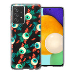 Samsung Galaxy A52 Halloween Creepy Tropical Eyeballs Design Double Layer Phone Case Cover