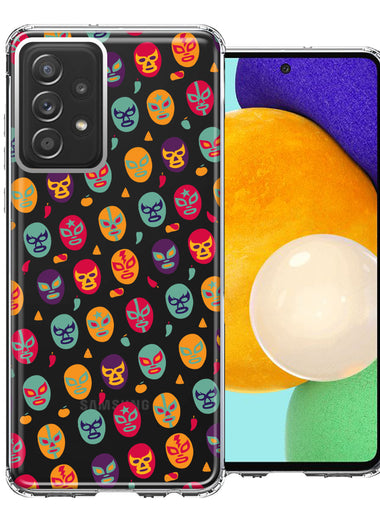 Samsung Galaxy A52 Lucha Libre Masks Design Double Layer Phone Case Cover