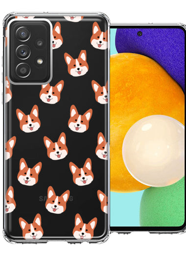 Samsung Galaxy A52 Shiba Inu Polkadots Design Double Layer Phone Case Cover