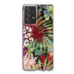 Samsung Galaxy A32 5G Leopard Tropical Flowers Vacation Dreams Hibiscus Floral Hybrid Protective Phone Case Cover