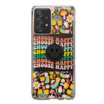 Samsung Galaxy A53 Choose Happy Smiley Face Retro Vintage Groovy 70s Style Hybrid Protective Phone Case Cover