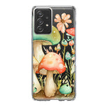Samsung Galaxy A32 5G Fairytale Watercolor Mushrooms Pastel Spring Flowers Floral Hybrid Protective Phone Case Cover