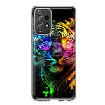 Samsung Galaxy A53 Neon Rainbow Swag Tiger Hybrid Protective Phone Case Cover