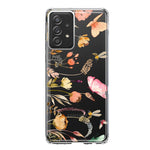 Samsung Galaxy A52 Peach Meadow Wildflowers Butterflies Bees Watercolor Floral Hybrid Protective Phone Case Cover