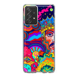 Samsung Galaxy A53 Neon Rainbow Psychedelic Indie Hippie Indie King Hybrid Protective Phone Case Cover