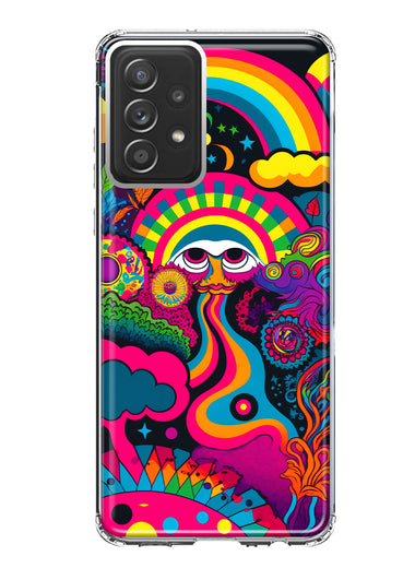 Samsung Galaxy A52 Psychedelic Trippy Hippie Night Walk Hybrid Protective Phone Case Cover