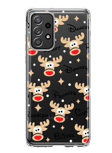 Samsung Galaxy A32 5G Red Nose Reindeer Christmas Winter Holiday Hybrid Protective Phone Case Cover