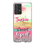 Samsung Galaxy A31 5G Summer Brush Strokes Sunrise Sunburn Sunset Repeat Hybrid Protective Phone Case Cover