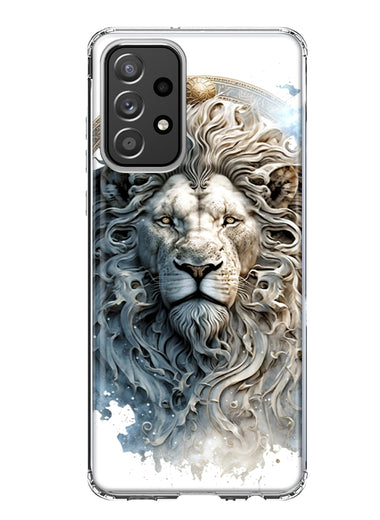 Samsung Galaxy A52 Abstract Lion Sculpture Hybrid Protective Phone Case Cover