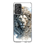 Samsung Galaxy A52 Abstract Lion Sculpture Hybrid Protective Phone Case Cover