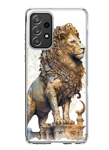 Samsung Galaxy A52 Ancient Lion Sculpture Hybrid Protective Phone Case Cover