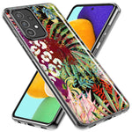 Samsung Galaxy A14 Leopard Tropical Flowers Vacation Dreams Hibiscus Floral Hybrid Protective Phone Case Cover