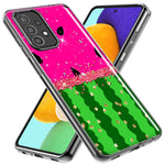 LG K51 Summer Watermelon Sugar Vacation Tropical Fruit Pink Green Hybrid Protective Phone Case Cover